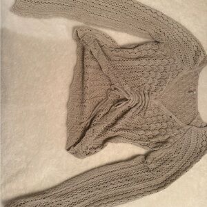 Only Women's Taupe V-Neck Sweater